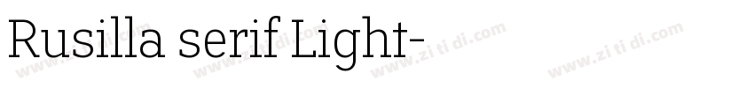 Rusilla serif Light字体转换